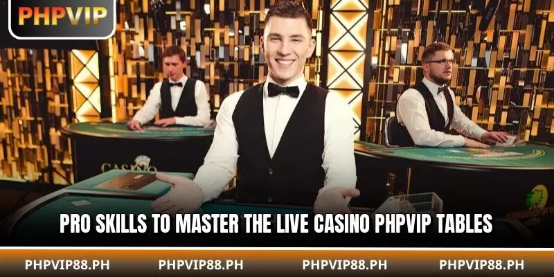 phpvip live casino interface with dealer and table game categories